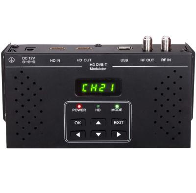 China Metal Cable TV Modulator HD To RF Modulator Digital Support DVB-T for sale