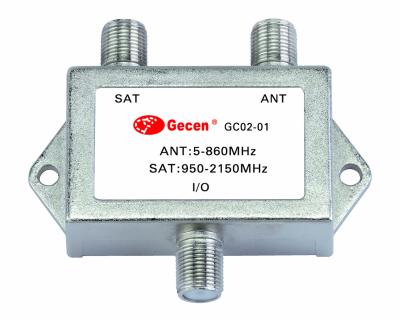 China Zinc Die Cast Housing Gecen Antena Signal Combiner GC02-01 SAT/ANT Satellite Diplexer for sale