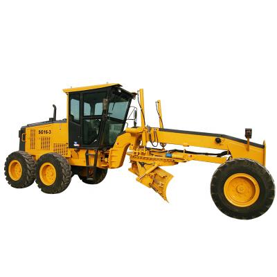 China Hotels Shantui 160hp motor grader SG16-3 front blade ripper a/c cab damper motor grader for sale