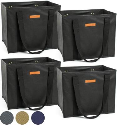 China Handled Grocery Cart Reusable Washable Cart Bags Foldable Storage Box for sale