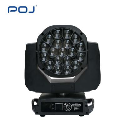 China Outdoor entertainment places such as bars new arrive design 19 pcs 15w colorful bee eye moving honeycomb head lights for sale