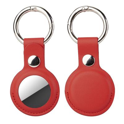 China Apple Air Case Anti-lost Protective Tag Leather Case Air Tag Key Chain Contracted Sample Case Key Chain Locator Tracking Ring Buckle for sale