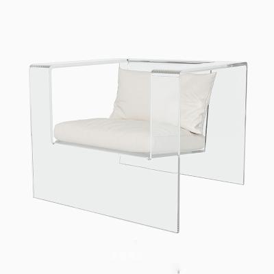 China Canvas Accent Chairs Modern Clear Acrylic Simple Sofa Chairs Furniture For Home Luxury for sale