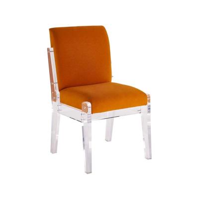 China Transparent Acrylic Dining Chairs Room Furniture Hotel Chairs Canvas Wedding for sale