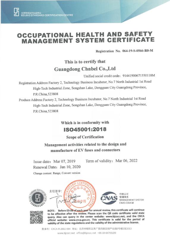 ISO 45001 - Guangdong Eugard Co., Ltd.