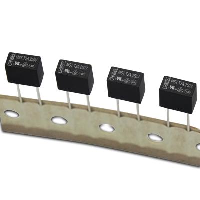 China Over Current Protection 8.35 x 4.3 x 7.7 mm Subminiature Radial Time Lapse Lead Micro Fuses MST Series 0.5~10A 250V Square Box Fuse for sale