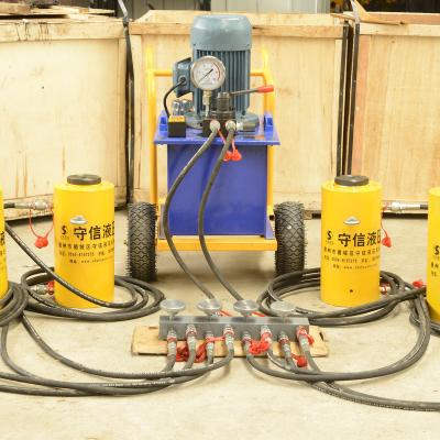 China Best Quality High Price /Low Price Single Acting Effficincy Hydraulic Jack 500 Ton Cable Drum Cylinder Hydraulic Jack for sale