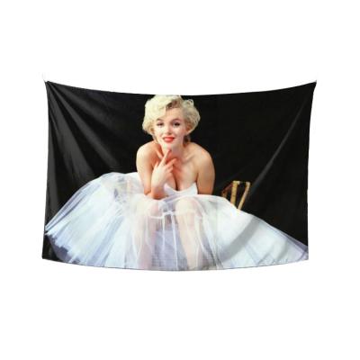 China Simple Custom Classic Black and White History Marilyn Monroe Wall Tapestry Los Angeles Style for sale