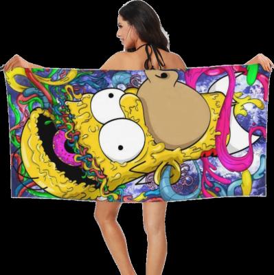 China Amazon Simpson Bart Simpson Summer Fun Large Pool Safe Absorbent Beach Towel For Kids Tub For Boys And Girls for sale