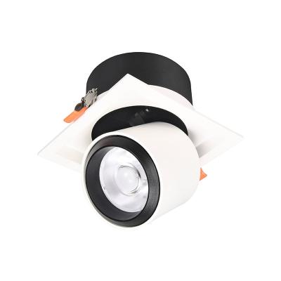 China Double Recessed Spot Light 12W/15W/20W/25W/30W/35W 350 Degree Rotation Black Modern Kitchen Led Downlight for sale