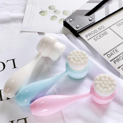 China Angular Blush Silicone Face Cleansing Brush Facial Cleansing Facial Scrub Mini Brush Facial Wash Brush for sale