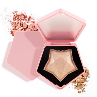 China Sunscreen Private Label Glitter Highlighter Bar Star Shape Highlight Powder Makeup Blush Highlighter Bar Makeup for sale