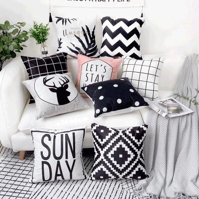 China 2020 Fancy Printed Pillow Case Anti-Static Pillowcase For Girl Room Microfiber Cushion Cover Cushion Nordic Fancy Case Without Filler for sale