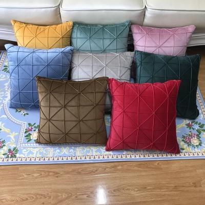 China Anti-Static Home Decor Customized Plush Cushion Cover Without Filler, Morden Makers Velvet Cushion Case With Zipper for sale