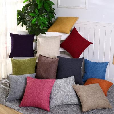 China Manufacturers PORTABLE canvas cushion sofa European latest design soild 45*45 throw cushion cover with filler for sale