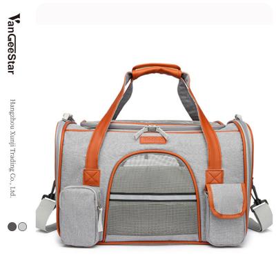 China 2022 Factory Wholesale High Quality Luxury Summer Zipper Single-Shoulder Mesh Cat Outdoor Dog Pets Travel Bag Carrier for sale