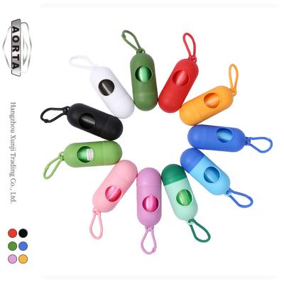 China 2022 wholesale dropshipping custom logo stocked silicone dog poop bag plastic holder multi colors in stock for sale