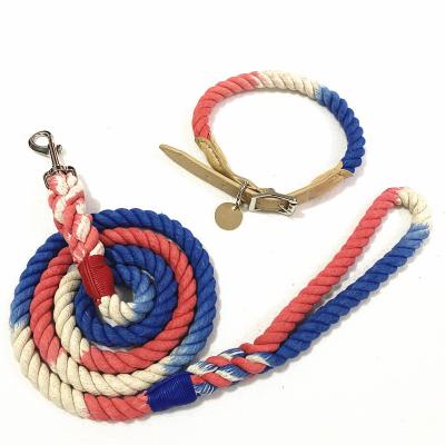 China 2022 Luxury High Quality Eco Friendly Premium Shade Duty Dog Rope Leash Leads and Reflective Heavy Duty Collar Sets for sale