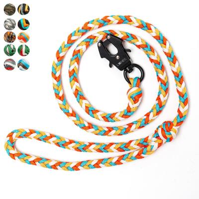 China Thoughtful Fashion Paracord Braided Frog Custom Cheap Wholesale Reflective Heavy Duty Nylon Clip Lace Dog P Rope Nylon Leash For Pet for sale