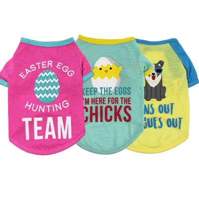 China 2022 Bulk Cheap Wholesale Viable Eggs Chicks Dropshipping Summer T-shirt Puppy Easter Dog Cloth Clothing Apparel for sale