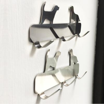 China Stocked 2022 stainless steel metal dog leash wall wholesale dropshipping hook hangers for sale