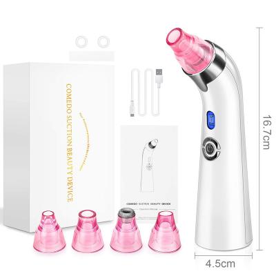 China Black Head Rechargeable Vacuum Face Suction Face Vacuum Button Pore Removal Electric Blackhead Aspirator for sale