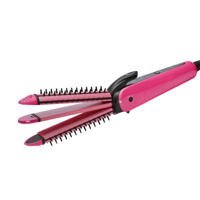 China Multifunctional Low Price Hair Curler/Straightener Multifunctional Flat Iron Ceramic Crimper Fast Heating 3 In 1 Hair Curler for sale