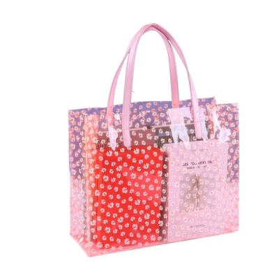 China Tote Custom or standard wholesale price clear big/small reusable pvc plastic gift bag for sale