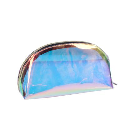 China Fashoion 2022 new style tpu pvc transparent portable storage bag holographic eco friendly travel cosmetic bag for sale