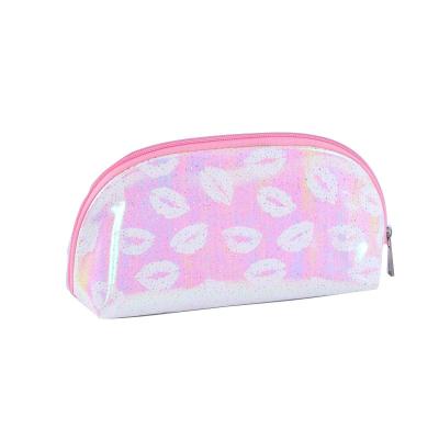 China Fashoion Custom printing set case cosmetics makeup bag pouch fashion  luxury TPU PVC  small cosmetic bag for sale