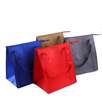 China Environmental protection Factory Price Custom Non-Woven Fabric Lunch Thermal Insulated Tote Bag Hot And Cold Food Transport Soft Cooler Bag for sale