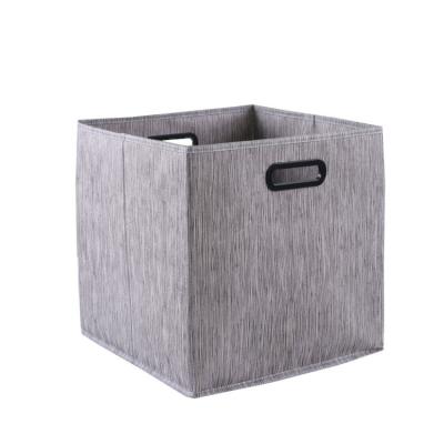 China Sustainable Non-Woven Organizing Storage Box Closet Drawer Square Fabric Foldable Shoe Storage Box Home Supplies for sale