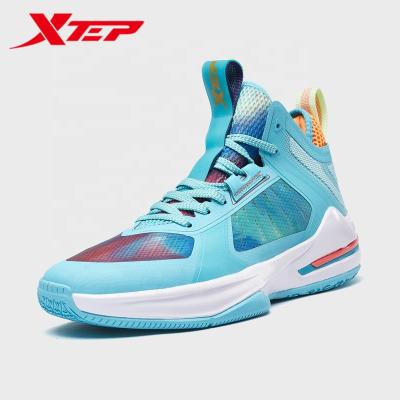 China High top basketball shoes men XTEP fashion brand shoes 2021 retro genuine leather basketball shoes sports shoes for men for sale