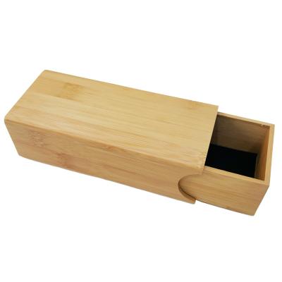 China Gift & High Quality Natural Bamboo Craft Box Square Hard Case Sunglasses Case for sale