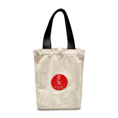 China Logo Drawstring Cotton Canvas Bag made to order reusable for sale