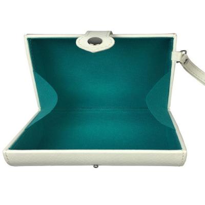 China PU Handle PU Leather White Jewelry Box for sale