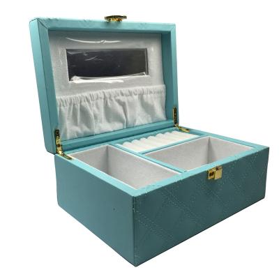 China Multifunctional PU Leather/Flannel Storage Jewelry Box for sale