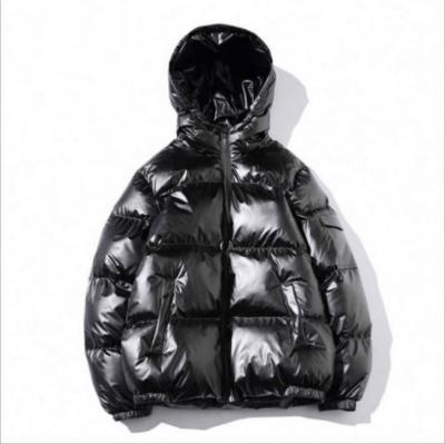 China 2021 New Arrival Solid Color Mens Striper Jacket Autumn Winter Men Shiny Bubble QUICK DRY Hooded Coat for sale