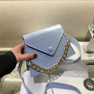 China Casual high quality wholesale solid color fashion all match ladies cross - body handbags chain cross body bag for sale