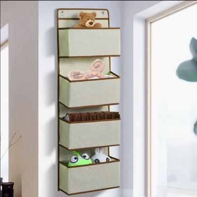 China Sustainable wall hanging storage box closet organizer cabinet hanging storage With Large Capacity Pocket For Bedroom for sale