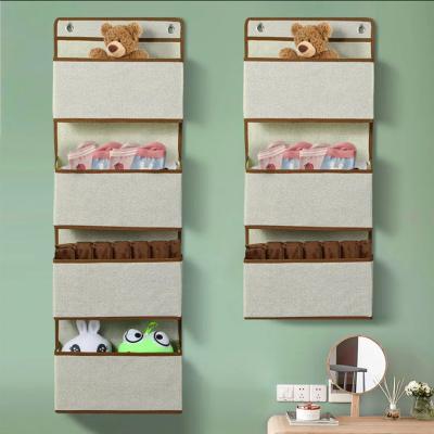 China Sustainable Wall Mounted Large Pocket door wall hanging organizer cabinet storage box closet hanging storage bag for sale