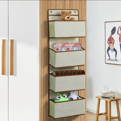 China Cheap Price Viable Over Door Organizer Shelf Wall Hanging Cloth Non Woven Hanging Shelf For Storage Bag for sale