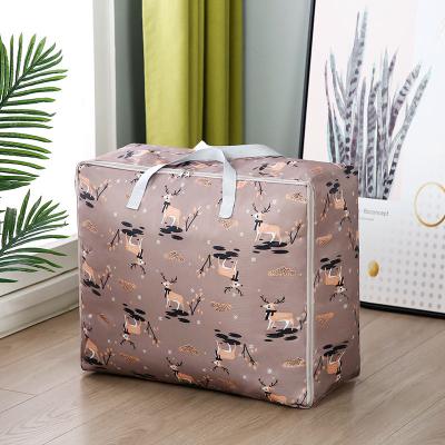 China Viable Chinese Foldable Movable Luggage Quilt Large Capacity Cloth Storage Bag Reusable Coat Storage Bags for sale