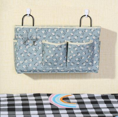 China Custom Viable Pockets Cotton Waist Bag Storage Organizer Storage Canvas Hanging Bags with Pockets Hanging Organizer for sale