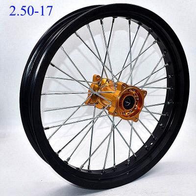 China T6 Aluminum 2.50 - 17 Inch CNC Hub Aluminum Alloy Rear Wheel Rims 2.50 - 17