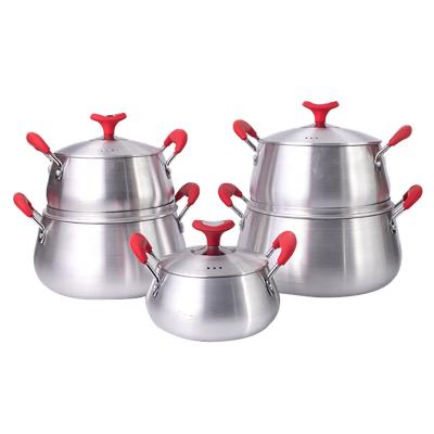 China 2021 China Factory Top Quality Sustainable Gas Bottom Aluminum Kitchen Cooking Pots for sale