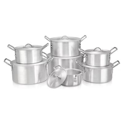 China Sustainable New Design Wholesale 7pcs Nonstick Cookware Sets Household Aluminum Cooking Pot for sale