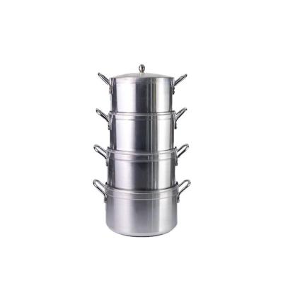 China Large Sustainable Soup Cooking Pot High Quality Restaurant Aluminum Pot For Home Kitchen for sale