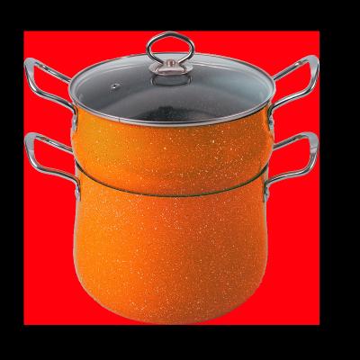 China 2020 OEM Sustainable Quality Aluminum Steamer Cooking Pot Double Layers Multifunctional Cookware Pot Set for sale