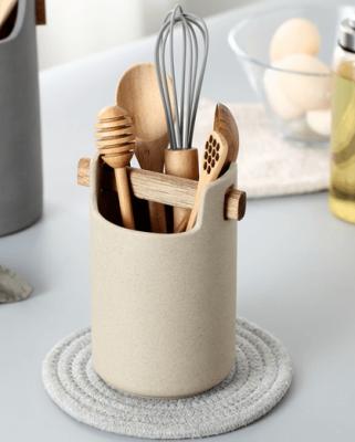 China Stocked Ceramic Fork Spoon Knife Utensil Holder Cutlery Utensil Holder for sale